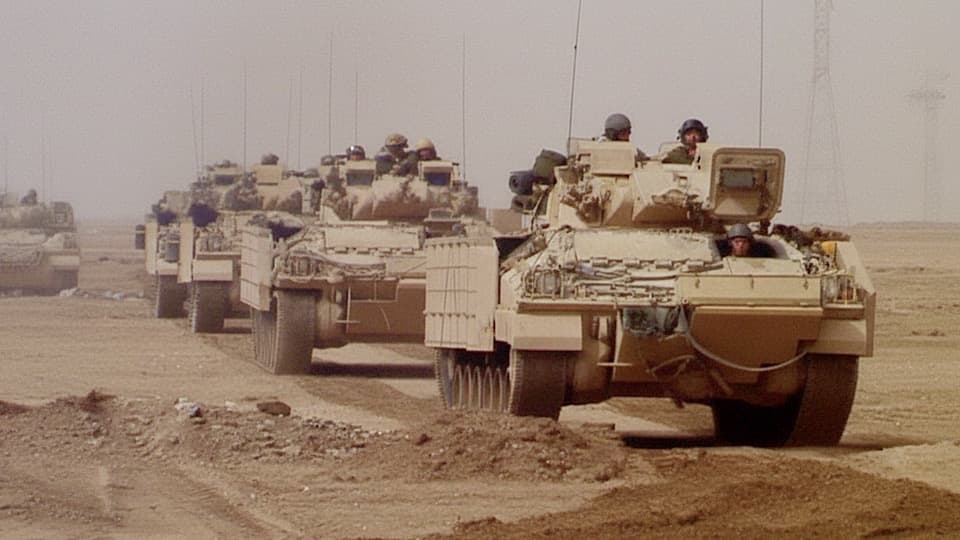 Bradley Fighting Vehicle Stock Footage.