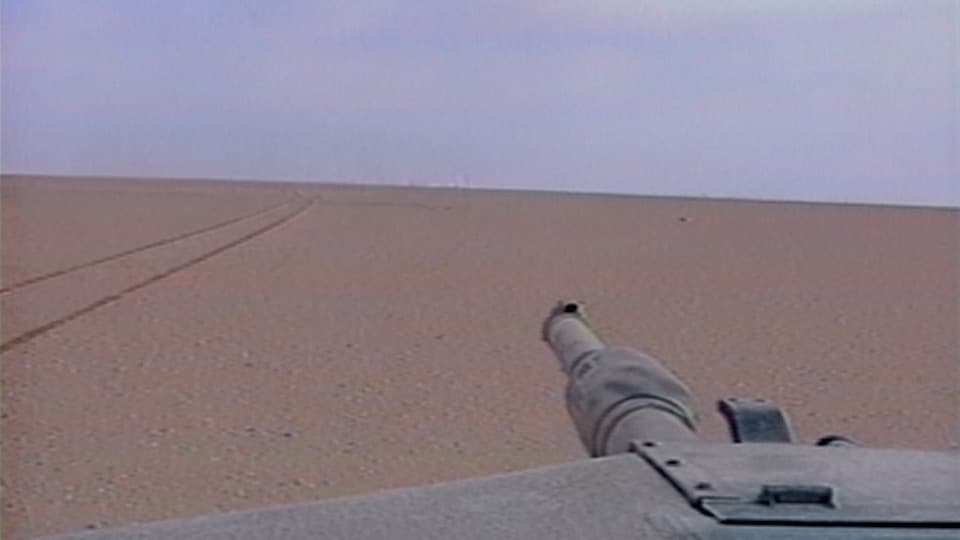 Desert Storm Tanks Stock Footage.