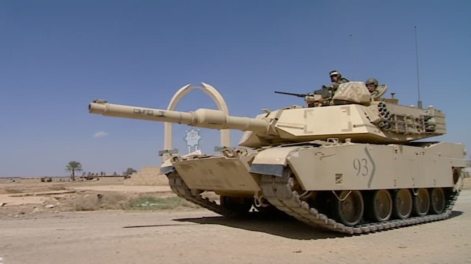 Iraqi Freedom Tanks Stock Footage.