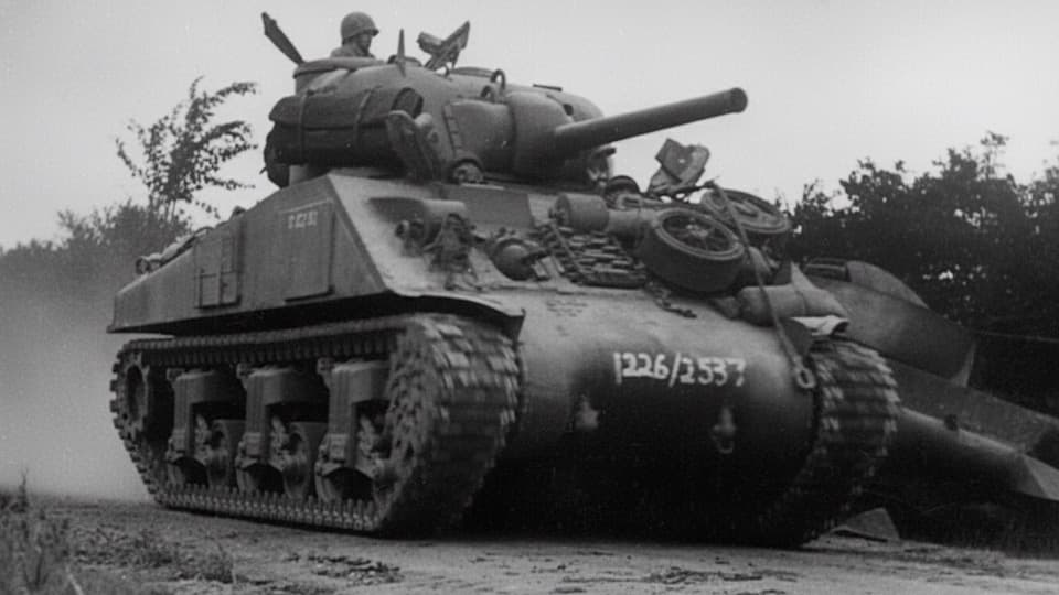 WWII Tanks Stock Footage.