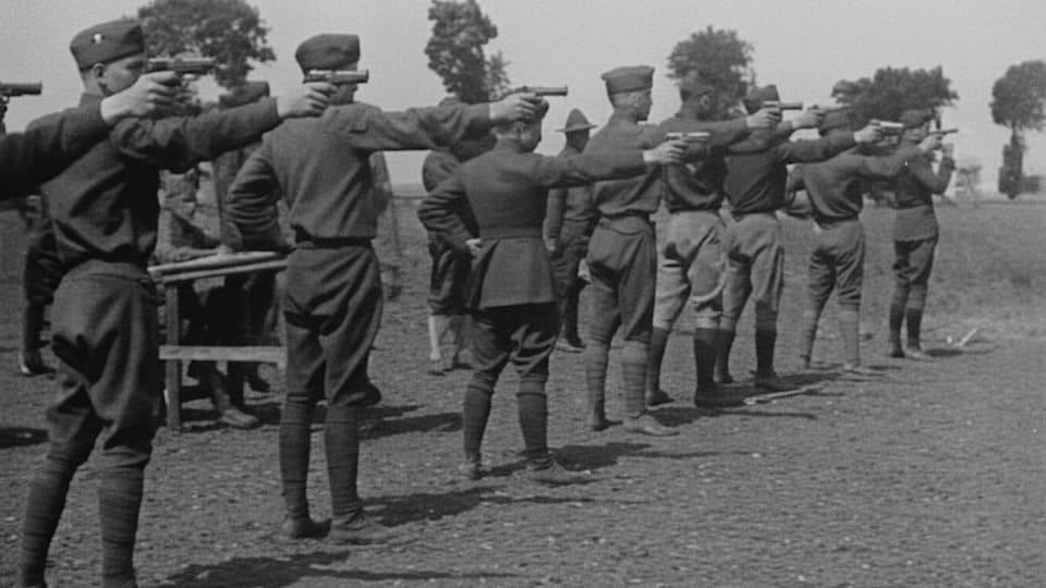 WWI American Training Stock Footage.