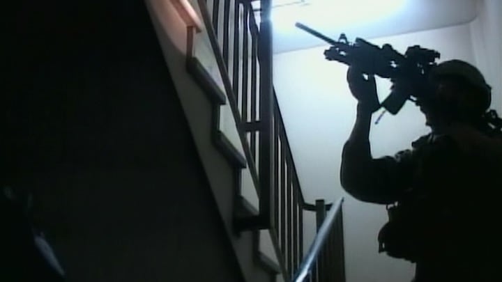 Iraq Baghdad Insurgence Battle 2004 Stock Footage.