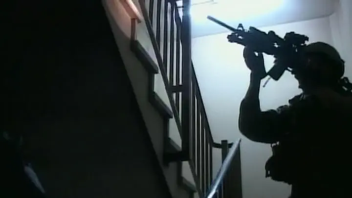 Iraq Baghdad Insurgence Battle 2004 Stock Footage.