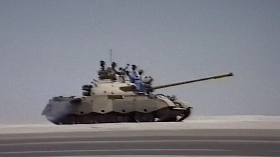 Kuwait Invasion Stock Footage.