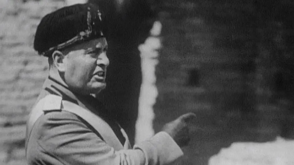 Benito Mussolini Stock Footage.