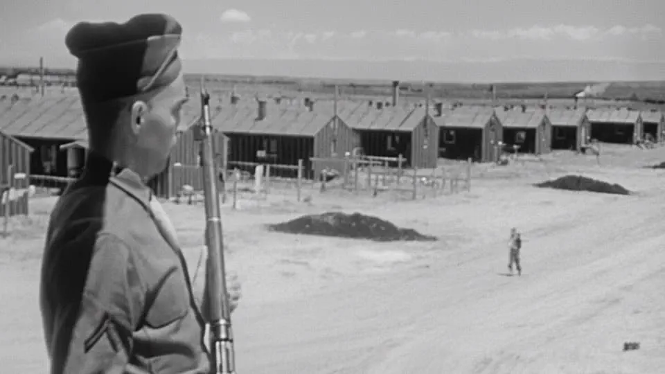 WWII Japanese Internment Camps Stock Footage.